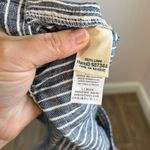 L.L.Bean  Premium Washable Linen Pull-On Pants Stripe Relaxed Wide Leg 4P Photo 5