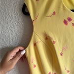 London Times  Yellow and Pink Floral Midi Dress Size 10 Photo 4