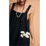 Free People  Oversized Chambray Denim Machu Barrel Midi Dress Black Size Large Photo 8