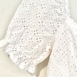 Missguided Eyelet Shorts Romper Women's 6 White Back Zip Fully Lined Tie Front Photo 1