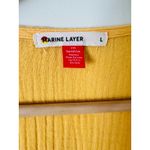 Marine layer Valencia Wrap Dress Golden Yellow Women's Large Adjustable Gauze Photo 3