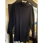 NEW Oversized Batwing Sweater Tunic Pullover Ribbed Dress 2X Blue Photo 4