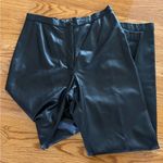 Mix It Vintage Black Leather Pants High Rise Straight Leg Size 6 Photo 1