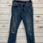 BLANK NYC  Crop Girlfriend Embellished Jeans - Blue - 25 Photo 1