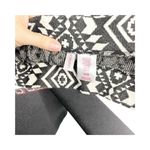 Xhilaration Skirt Women M Black White Elastic Waist Skater Circle Tribal Aztec Photo 3