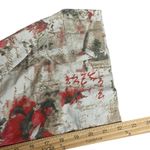 Chico's Design Maximalist Cropped Pants Size 2 Large Artsy Romantic Statement Tan Photo 7