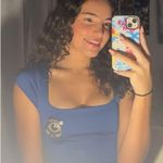 Live in the Moment  Top Cropped Square Neck Top Blue Photo 0