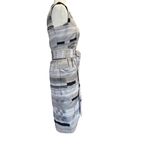 VICTORIA BECKHAM Grey Mix Jacquard Wrap Front Fitted Dress in UK 8/US 4 Photo 2
