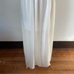 Filly Flair White & Blue Floral Open Bow Back Sleeveless Maxi Dress Photo 6