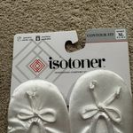 Isotoner NWT White Slip On House Slippers Women's Size XL 9.5 - 10.5 Suede Sole Photo 3