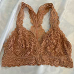 Serra  Lace Bralette in Warm Brown Feminine Cottagecore XL Photo 0