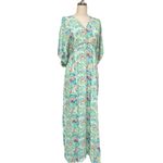Tolani Collection Paisley Maxi Kaftan Dress - Cream Multicolor, Size Medium NWT Photo 2