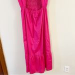Jason Wu  fuschia Pink Smocked Bodice Tie Neck Open Back Midi Dress Size Medium Photo 7