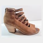 Eileen Fisher Vero Cucio Ankle Boots Sz 7.5 Strappy Peep Toe Western Cowgirl Photo 2