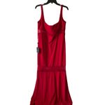 Mac Duggal  Sheer Mesh Panel Sheer Detail Column Gown size 12 red UB Photo 2