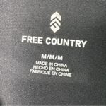 Free Country  Size Medium Crewneck Long Sleeve w/Thumb-Holes Black Athletic Shirt Photo 5