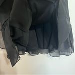Adrianna Papell  Draped One Shoulder Tiered Chiffon Dress‎ Black Cocktail Size 14 Photo 6