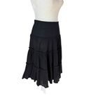 Luna Tiks black tiered knee length skirt with a wide waistband size medium Photo 1