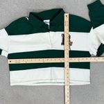 Disney  Bambi Rugby Stripe Cropped Polo Shirt Green White Small Long Sleeve Photo 11