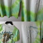Vintage 90s Jamaica Joe's T Shirt Womens Green White Medium M USA Single Stitch Photo 6