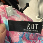 Kut From The Kloth  Pink Floral Sheer Button Down Long Sleeve Top Size Small NWT Photo 7