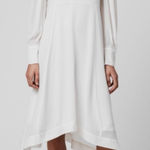 ALLSAINTS  Fayre Midi Dress Chalk White Handkerchief‎ Hem NWT Size XS Photo 0