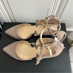 Adrienne Vittadini Noble Grey Pointy Toe Ankle Strap Suede Block Heels Size 6 Photo 5