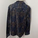Caribbean Joe  button down blouse. Silky velvety soft. Heavy weighted. Size large Photo 2