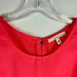 Between Me & You Hot Pink Short Sleeve Blouse w/ Navy Detail small Scalloped Hem Photo 4