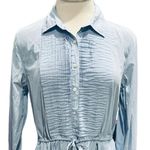 J.Crew  Blue Cotton Poplin Long Sleeve Popover Shirt Dress Size Ss Photo 1