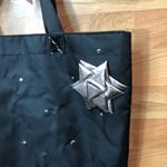 Bath & Body Works  Zippered Tote Bag In Black with Silver Studs and Silve… Photo 2