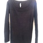 Aeropostale Long Sleeve Scoop Neck Shiney Sweater Black S Photo 0