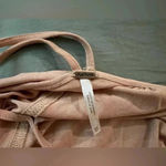 We The Free Free People Womens Top Sz XS Strappy Cold Shoulder pink Raw Hem Photo 2