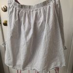 LaBanga Boat Neck Striped Blue/White Top L Tie Sleeves Nautical Preppy Casual Blue Size L Photo 5