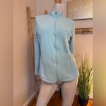L.L.Bean Fleece Jacket Women M Turquoise Blue Full Zip Outdoors Y2K Preppy Warm Size M Photo 3