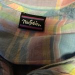 Vintage 80s pastel plaid button down shirt Photo 1