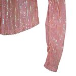 Free People Womens S Unapologetic Sequin Long Sleeve Top in Peach NEW Photo 7