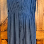 None Women’s Plus Size Blue V-neck Long Bathing Suit Cover Up - Size 3x Photo 0