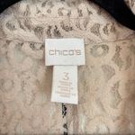  Size 3 Cream Cropped Blazer Lace Sequin Jacket‎ Formal Chicos Size XL Photo 4