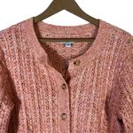 Croft & Barrow NWOT  Open-Knit Cardigan Womens M Pink Cozy Cottagecore Coastal Photo 2