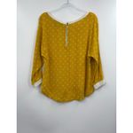 Anthropologie Maeve Mustard Yellow Dotted Print Long Sleeve Boat Neck Top 12 Photo 7