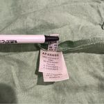 Women’s Apanage Loose Flax Linen Jacket Green Ruffle Blazer Cardigan Medium Fit Photo 4