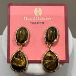 House of Harlow 1960 | Tiger Eye Drop Earrings Gold Photo 0