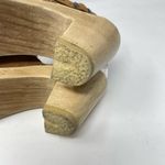 Sven Brown Nubuck Leather Wooden Halter Top High Heel Clog Sandals 36 5.5 6 Photo 11