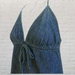 Polo Jeans Co Ralph Lauren Y2K Denim Navy Halter Dress Size 6 Blue Photo 3