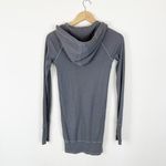 Abercrombie & Fitch Vintage Y2K grey hooded button down lightweight sweater Photo 5