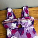 Mynah One Piece Swimsuit‎ Womens Size XS Purple Floral Medium Coverage NEW Photo 8