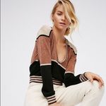 Free People Rose Gold Dust Plunging V sweater Photo 2