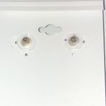 Sensitive Ears Gold Tone Dangling Red CZ Rhinestone Classic Formal Earrings Photo 5