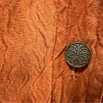 RQT Vintage Lightweight Sueded Orange Button Front V Neck Collared Jacket Medium Photo 3